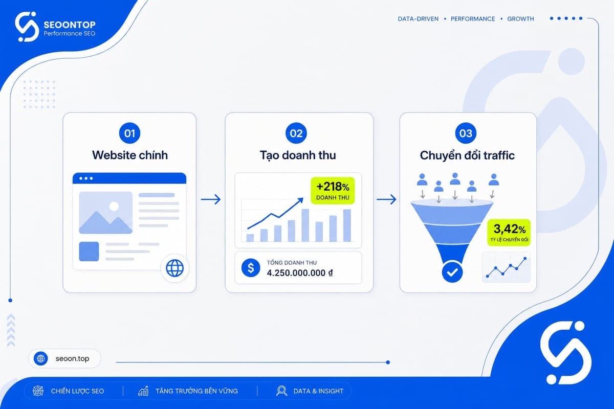 Money site là website chính, tạo doanh thu