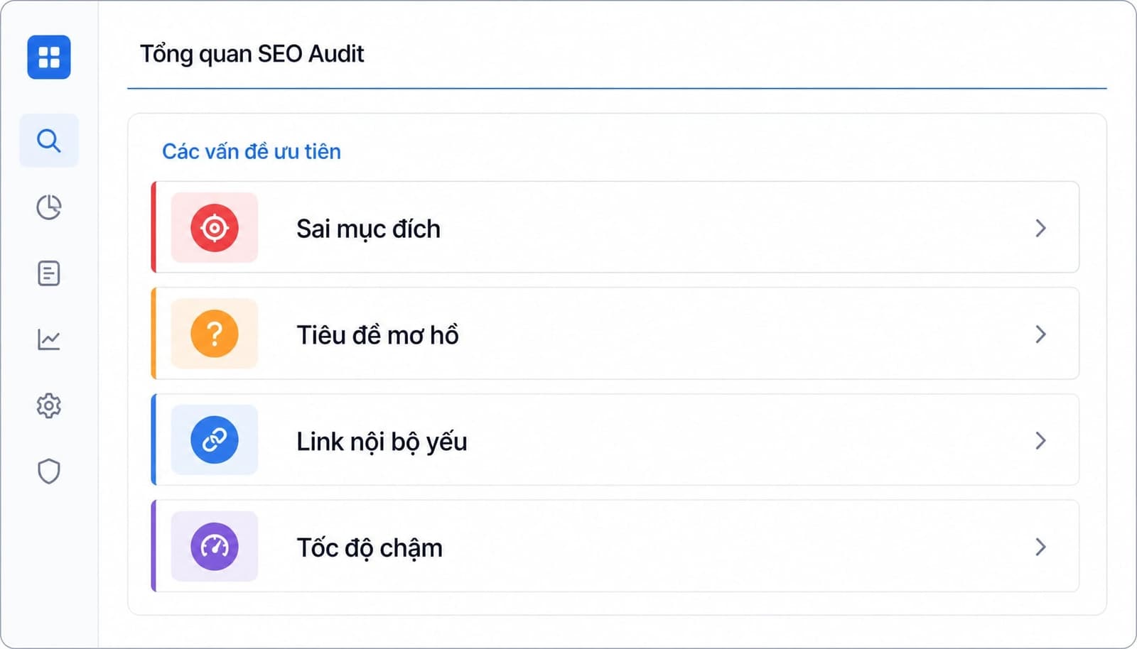 Ví dụ website sai nền tảng SEO cần audit