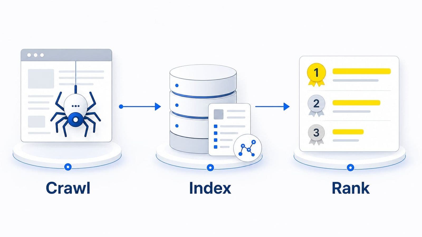 Cách công cụ tìm kiếm hoạt động: Từ Crawl, Index đến Rank