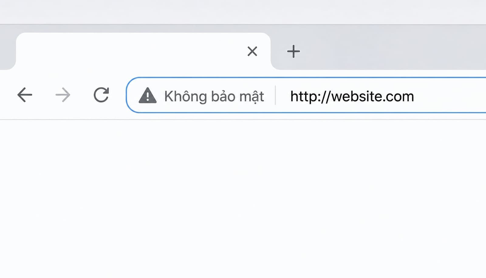 Cảnh báo not secure khi website dùng HTTP
