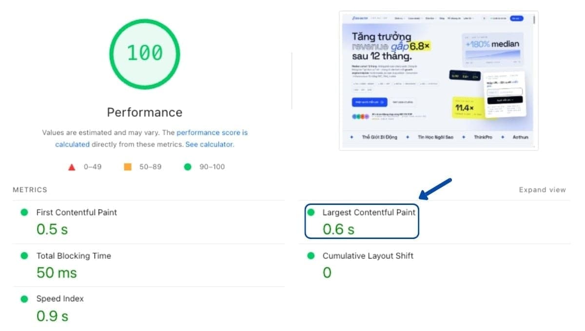 Kiểm tra bằng PageSpeed Insights